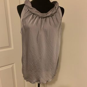 Larry Levine Silver Sleeveless Blouse